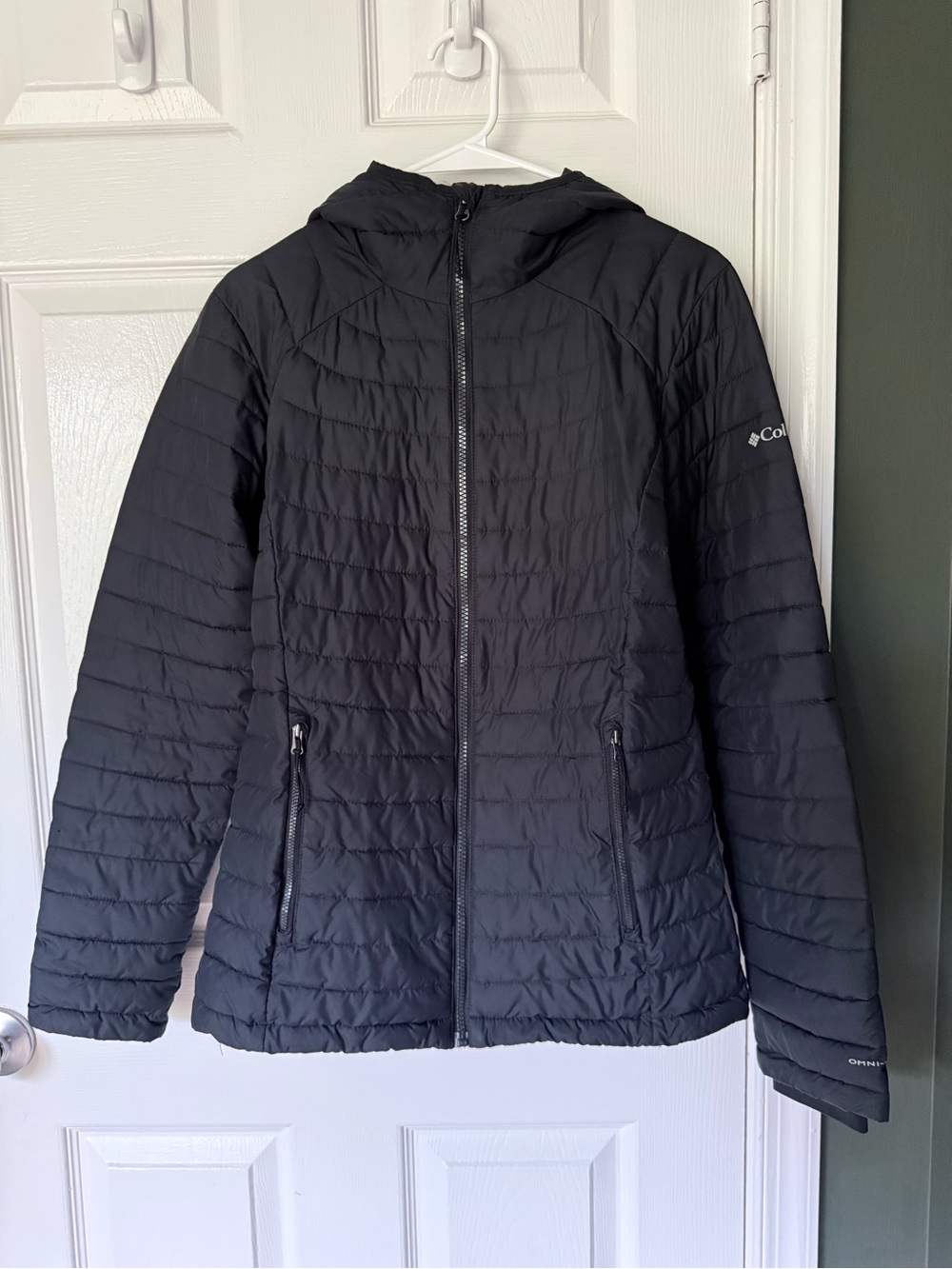 Columbia Women's Black Quilted Hooded Jacket with Omniheat